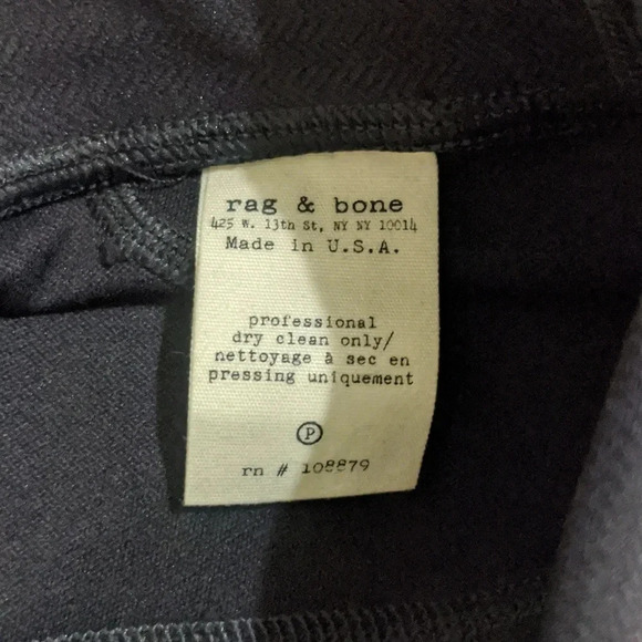 rag & bone Lawson Leggings, Color Black Chevron Size S - Picture 15 of 16